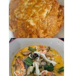 ข้าวไข่เจียว + ต้มยำ