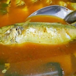 แกงส้มปลาทูใบโหระพา+ข้าว