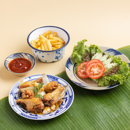 Set H - Canh Ga chien nuoc mam + Khoai Tay/ เซ็ทไก่ทอดน้ำปลาเฟร้นฟราย