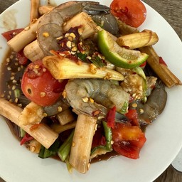 ตำลาวกุ้งสด