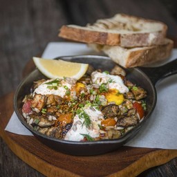 RUNNY EGG SPICED AUBERGINE & TOMATO BAKE