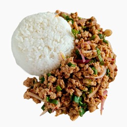 ข้าวลาบหมูสับ