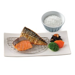 Charcoal Grilled Saba and Salmon (Set)