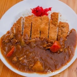 แกงกะหรี่หมูทอด (ซุปหมู) ฟรีซุปมิโซะ