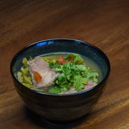 จอผักกาดซี่โครงหมู Green Soup with Pork Rib