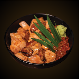 13801 ข้าวหน้าแซลมอนฟัวกราส์บาระด้ง