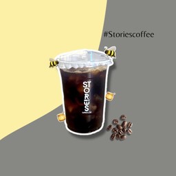 Iced Black Coffee Honey (กาแฟดำ) (น้ำผึ้ง) (เย็น)