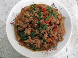 กระเพราเนื้อ(เป็นกับ)