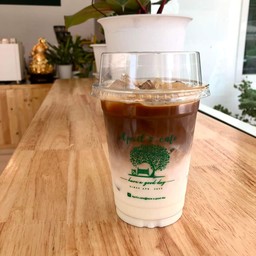 ลาเต้+น้ำตาลโตนด