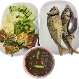 น้ำพริกกะปิ+ปลาทอด