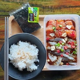 แซลมอน+กุ้ง ดองซีอิ้ว