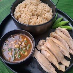 ไก่ต้ม (สับชุดกับข้าว)