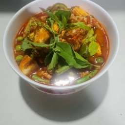 แกงป่าลูกชิ้นปลากราย