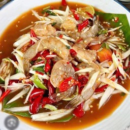 ตำปูปลาร้ากุ้งสด