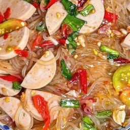 ตำเส้นเล็ก ปูปลาร้า หมูยอ
