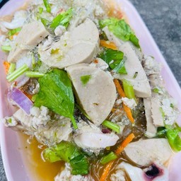ยำวุ้นเส้นหมูสับ+หมูยอ