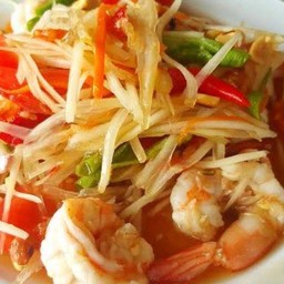 ตำปลาร้ากุ้งสด