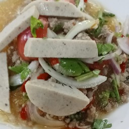 ยำวุ้นเส้นหมูสับ+หมูยอ