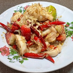 ตำมังคุดคัด+สตรอเบอรี่ กะปิน้ำปลา