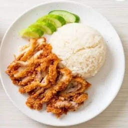 ข้าวไก่ทอดกรอบ