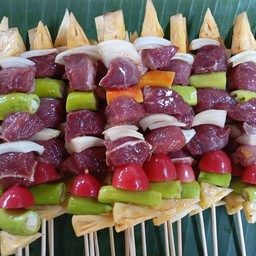 บาร์บีคิว หมู ไก่ เนื้อ แบบดิบ ชุด10ไม้