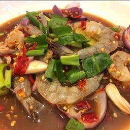 ยำกุ้งสด ปลาร้า