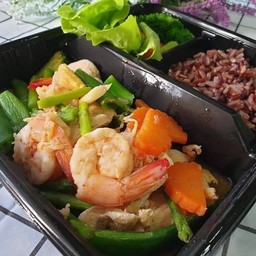 ผัดผักรวมมิตร (ไม่มีข้าว)