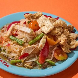 ส้มตำเส้นเล็กหมูยอกากหมู