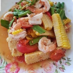 ตำข้าวโพด กุ้งสุก