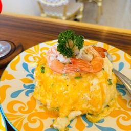 ข้าวไข่ข้นหน้ากุ้ง