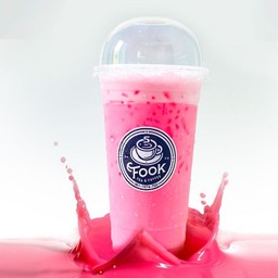 นมชมพูเย็น - Iced Pink Milk
