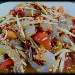 ตำกุ้งสด