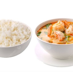 ข้าวสวย+ต้มยำน้ำข้น