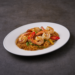 ผัดหมี่หุ้นขี้เมา กุ้ง