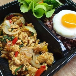 กะเพรา (ไม่มีข้าว ไม่มีไข่)