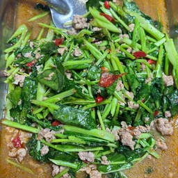 คะน้าหมูสับ