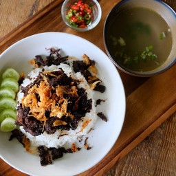 ข้าวชุดเป็ดคั่วเค็ม +ซุป