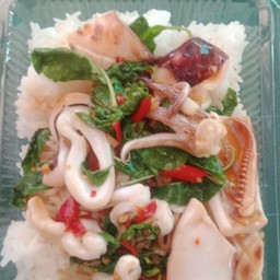 กระเพราหมึก