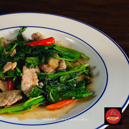 คะน้าหมูชิ้น (กับข้าว)