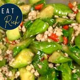 ผัดมะเขือยาวหมูสับ