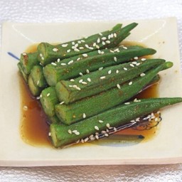 Okura With Spicy Sesame Oil Dressing