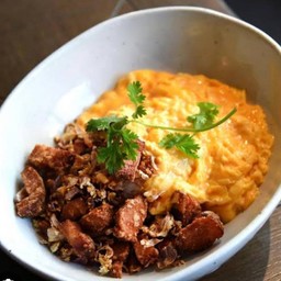 ข้าวไข่ข้น+เนื้อแดดทอด ฟรีซีฟู้ด