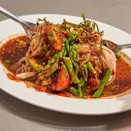 ส้มตำขนมจีน (ไม่ใส่เส้นมะละกอ)