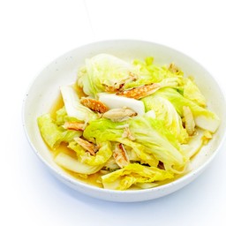 ผัดผักกาดขาวเนื้อปู