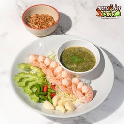 กุ้งสุก แช่น้ำปลา แซ่บซี๊ด เปรี้ยวเผ็ดสะใจ (ไซส์ M)