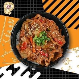 ข้าวหน้าหมูผัดกิมจิ.