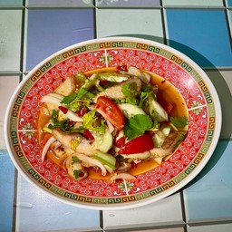 ยำคอหมูย่าง