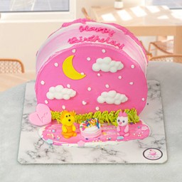 เค้กพระจันทร์ชมพู