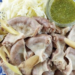 Boiled Pork Intestines with Dipping Sauce