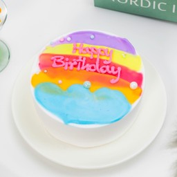 เค้กมินิมอลมินิ สีรุ้ง